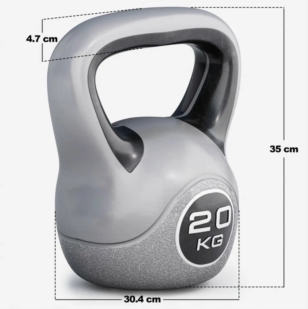 Gorilla Sports Kettlebell Trendy 20kg - Grijs/Zwart