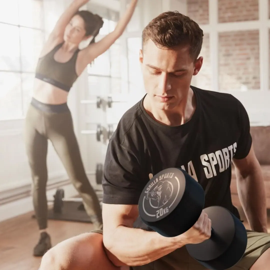 Gorilla Sports Dumbbell 20 kg - Gietijzer