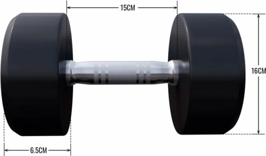 Gorilla Sports Dumbbell 15 kg - Zwart