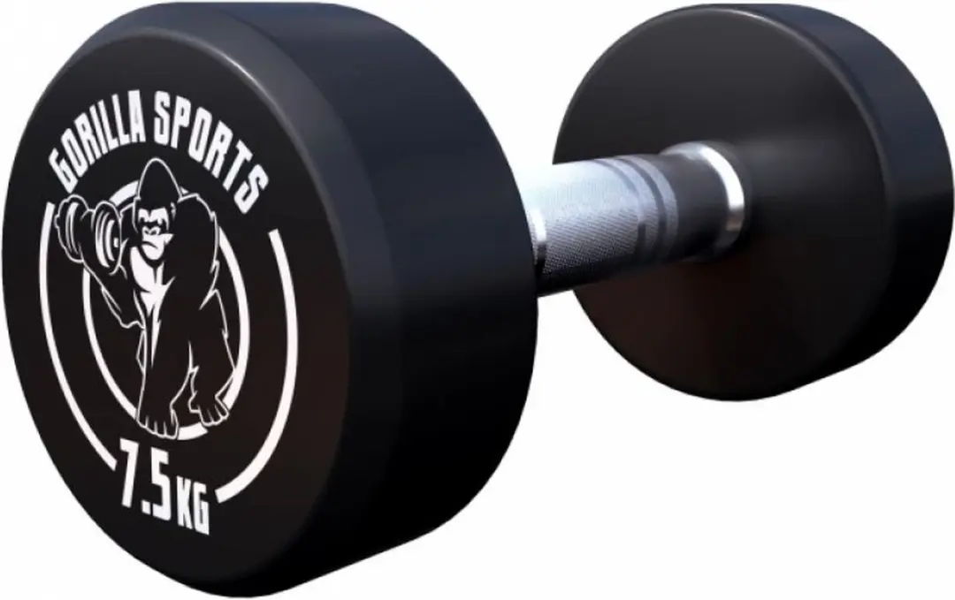 Gorilla Sports Dumbbellset 15kg - 2x7,5kg - Gietijzer - Zwart