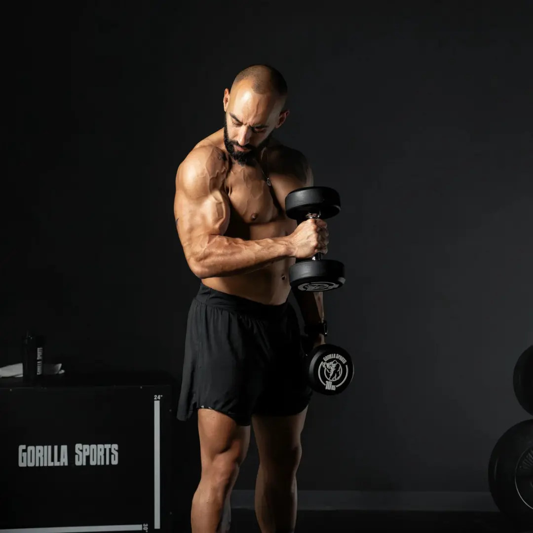 Gorilla Sports Dumbbellset 25kg - 2x12,5kg Gietijzer - Zwart