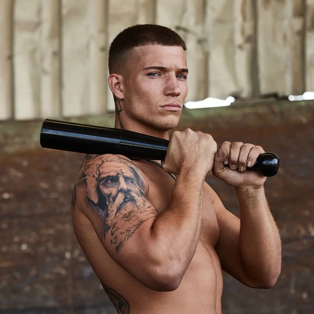 Gorilla Sports Clubbell 15 kg - Gietijzer - Zwart