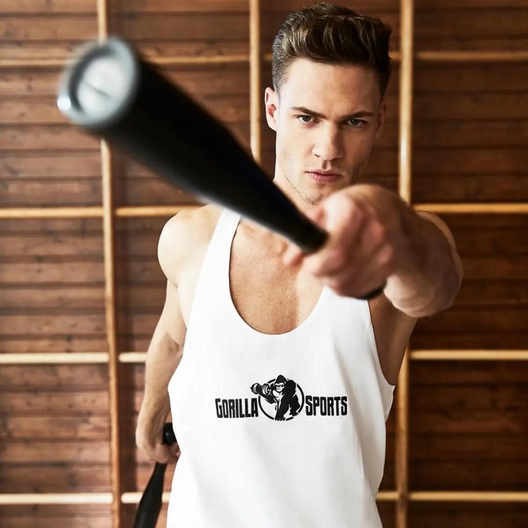 Gorilla Sports Clubbell 15 kg - Gietijzer - Zwart