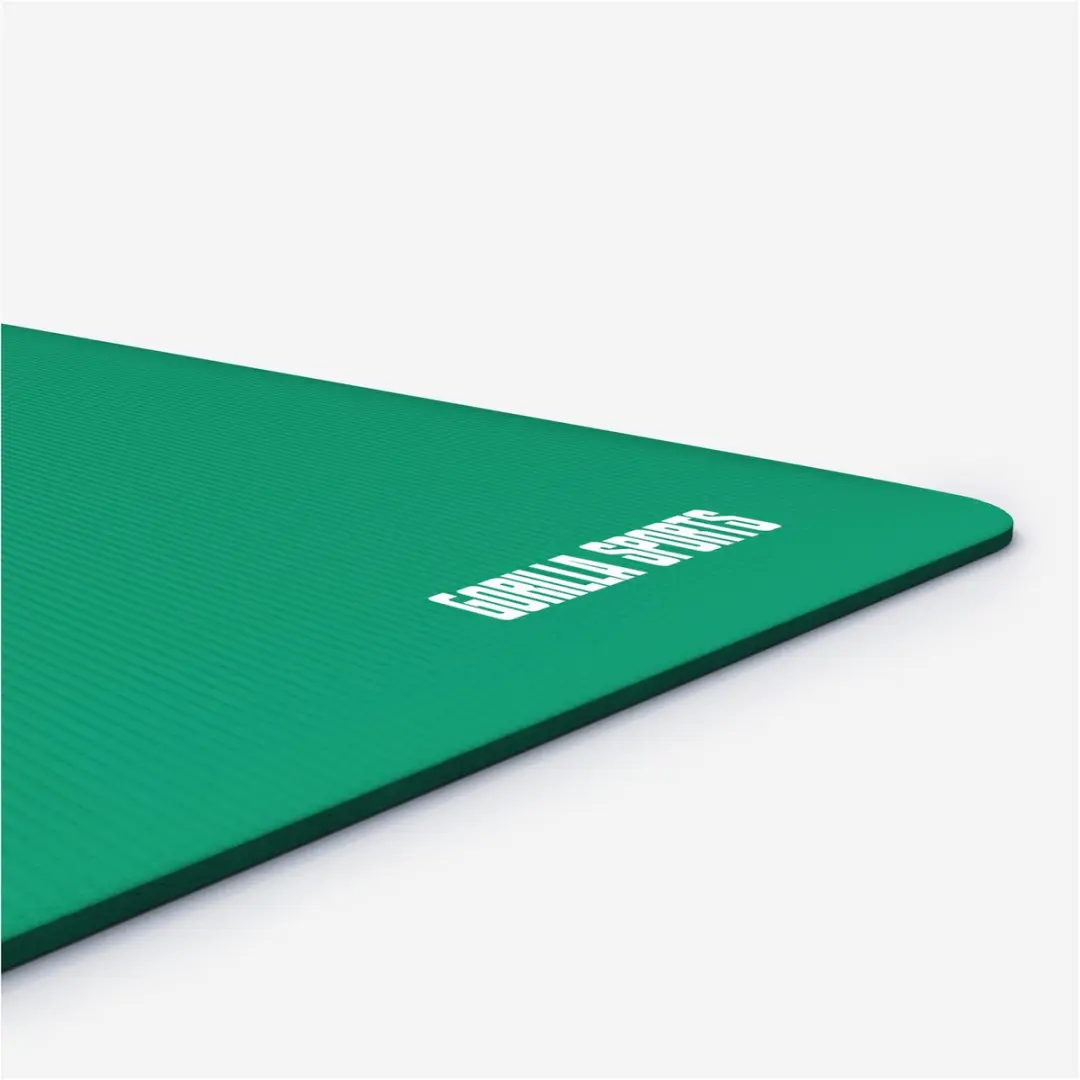Gorilla Sports Yogamat Deluxe 190x100cm - 1,5cm - Groen - afbeelding 6 van 6