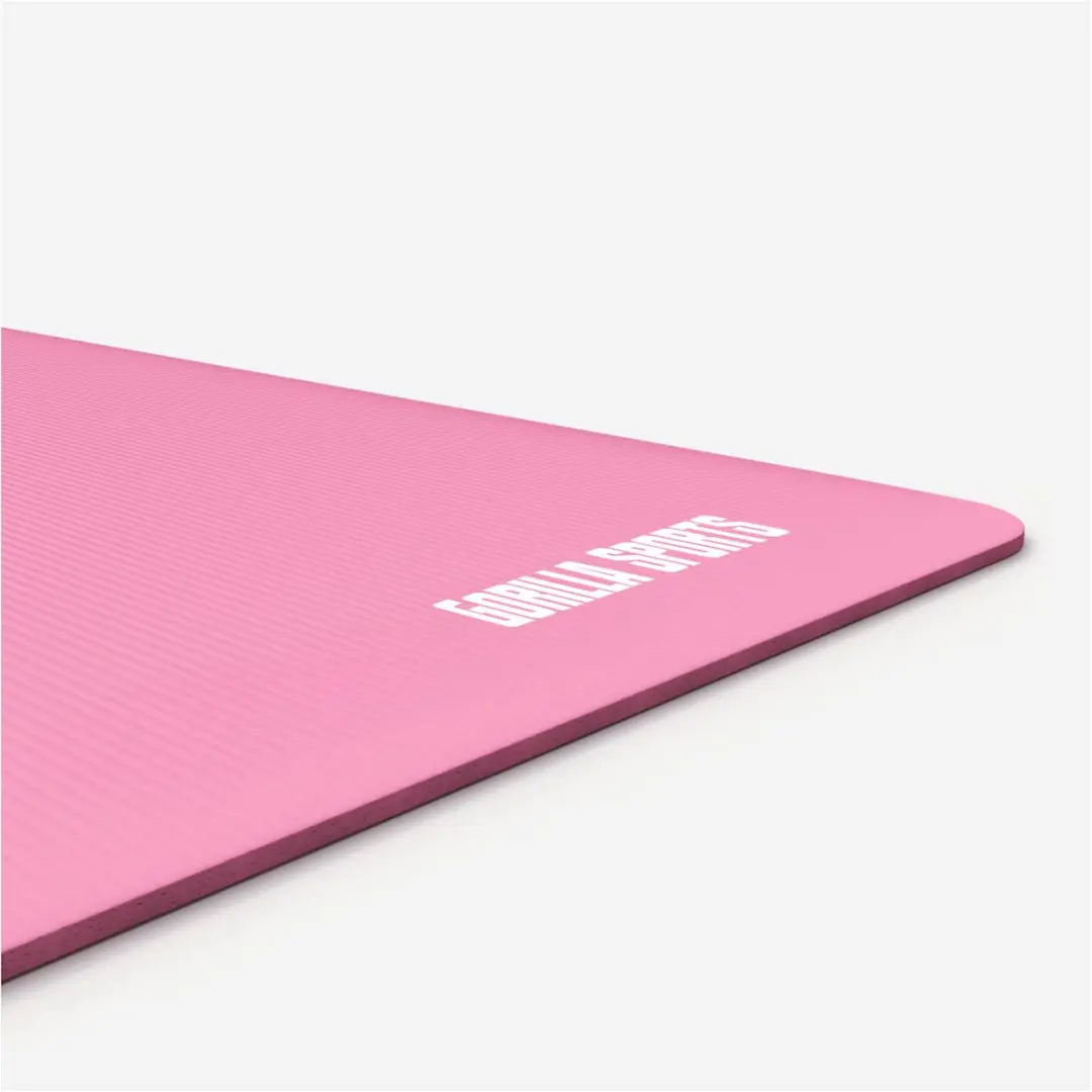 Gorilla Sports Yogamat Deluxe 190x100cm Roze - afbeelding 6 van 6