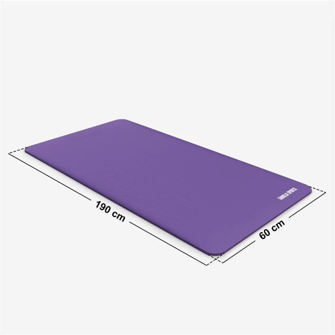 Gorilla Sports Yogamat Deluxe 190x60cm - Paars