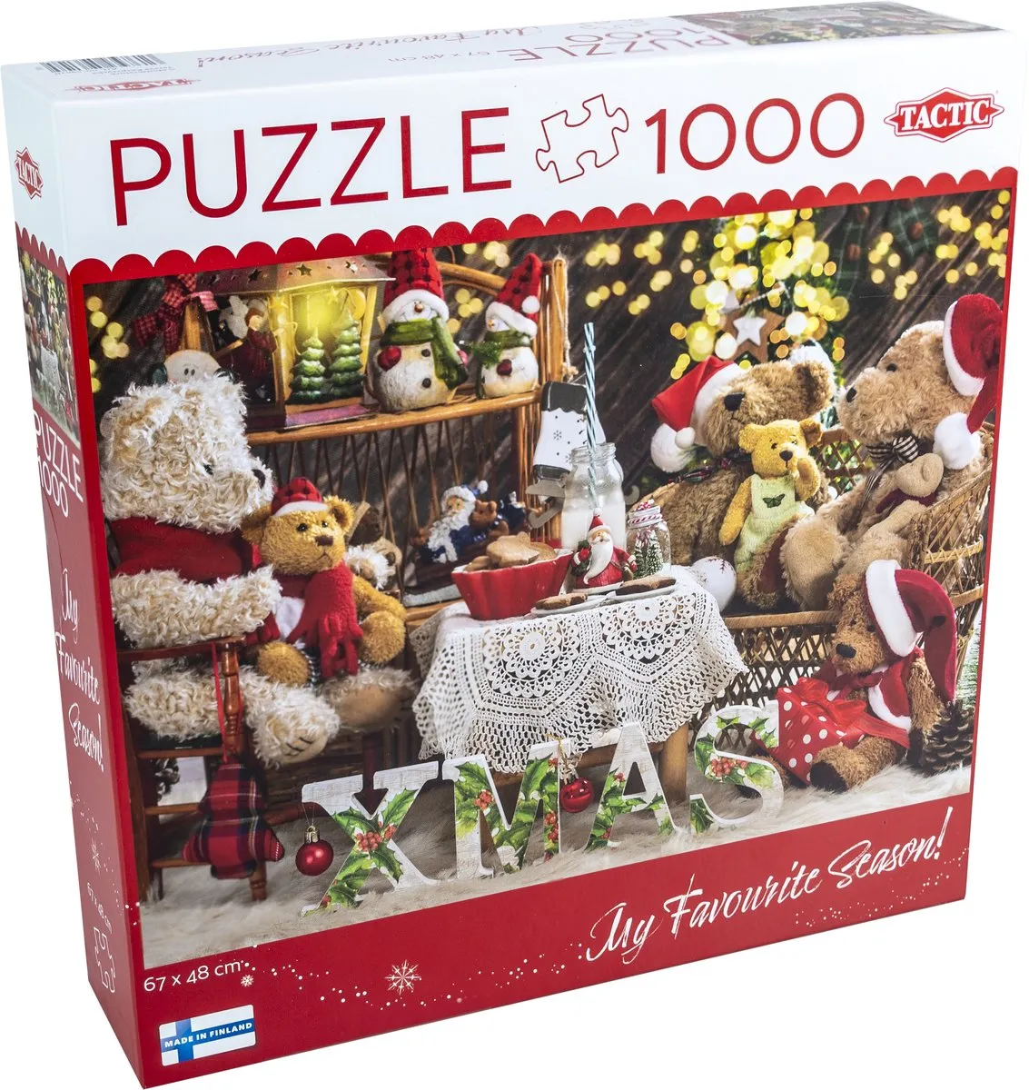 Tactic Teddy Bear Family Puzzel 1000 Stuks - Rood