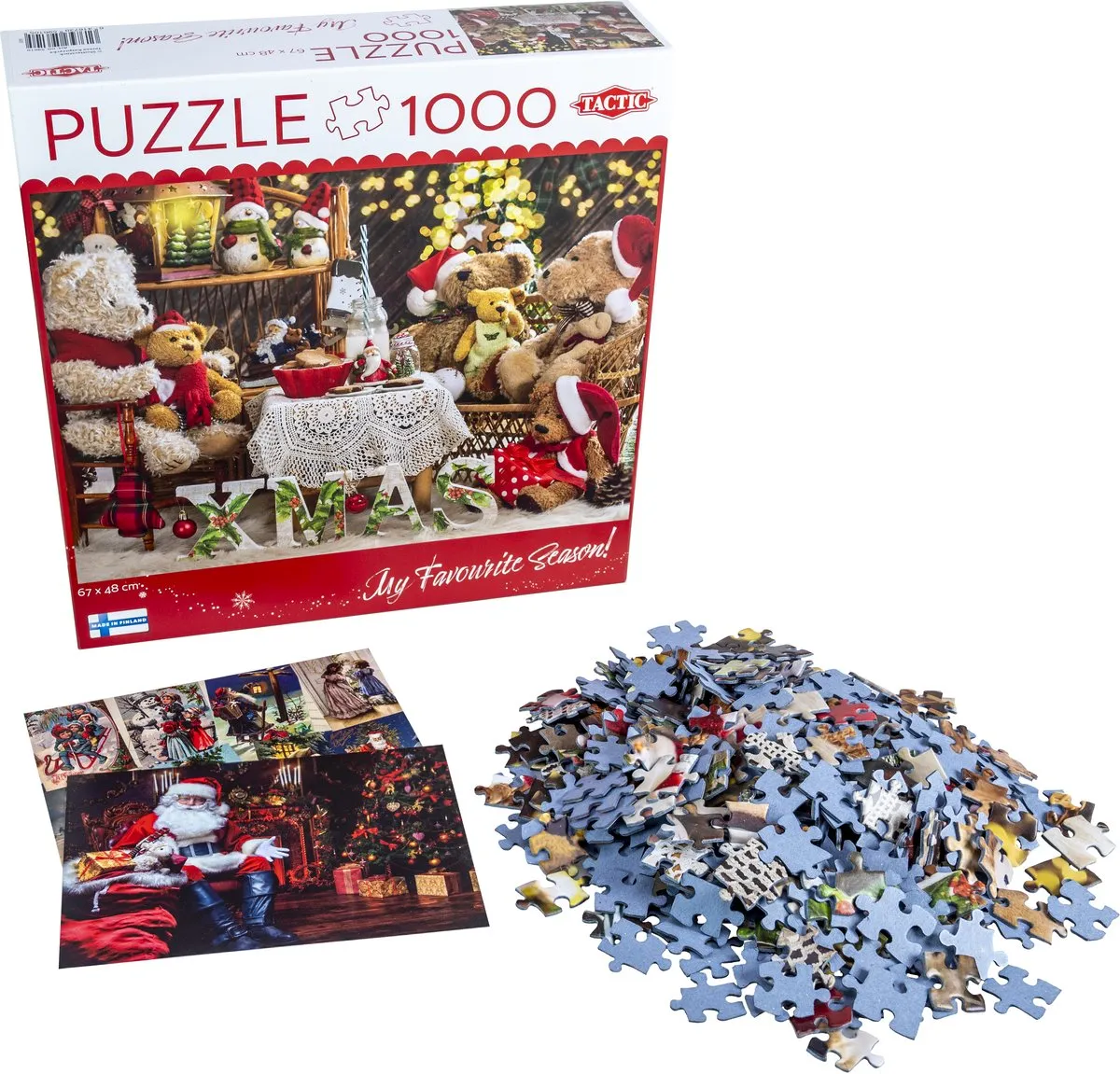 Tactic Teddy Bear Family Puzzel 1000 Stuks - Rood