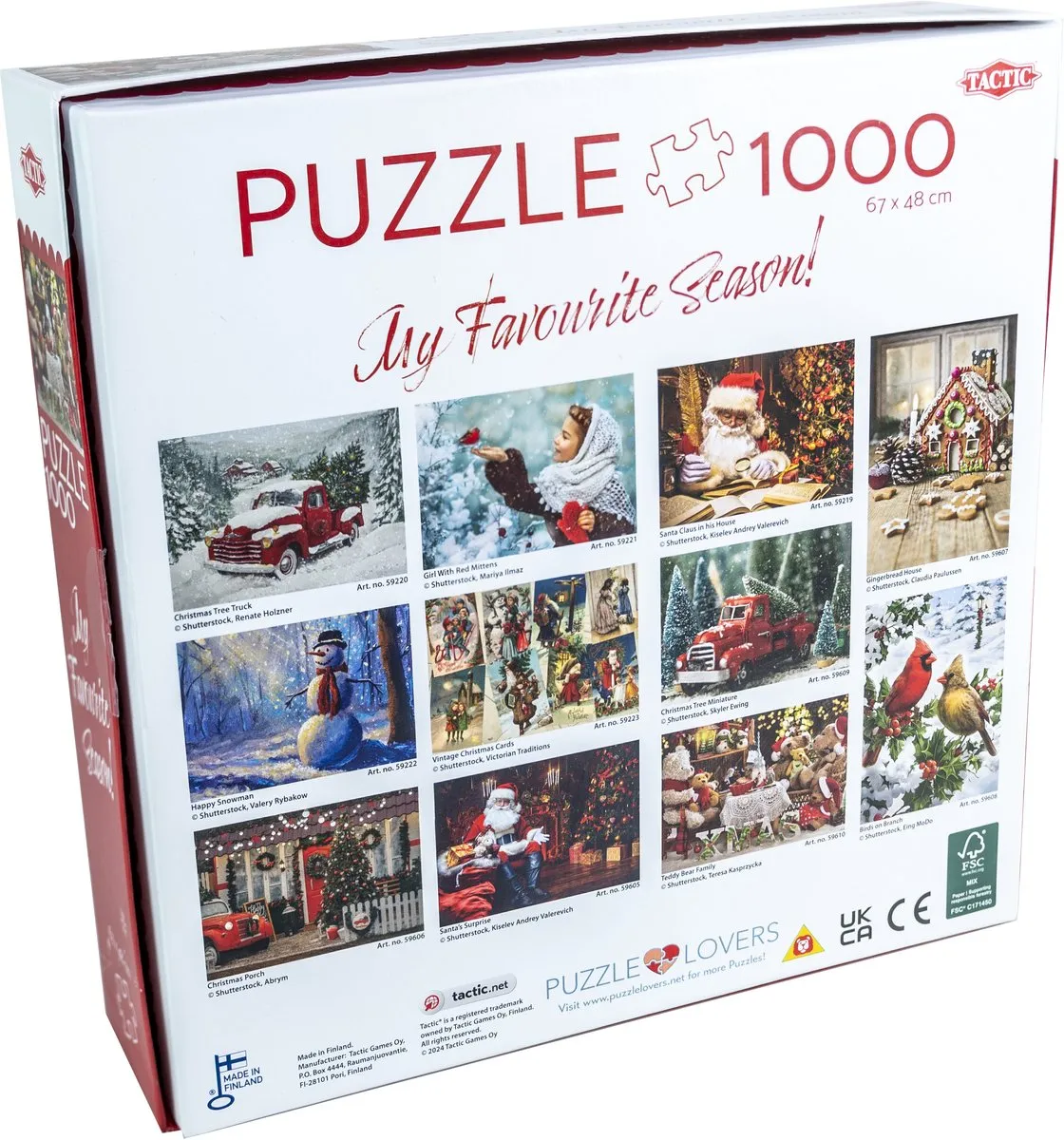 Tactic Teddy Bear Family Puzzel 1000 Stuks - Rood