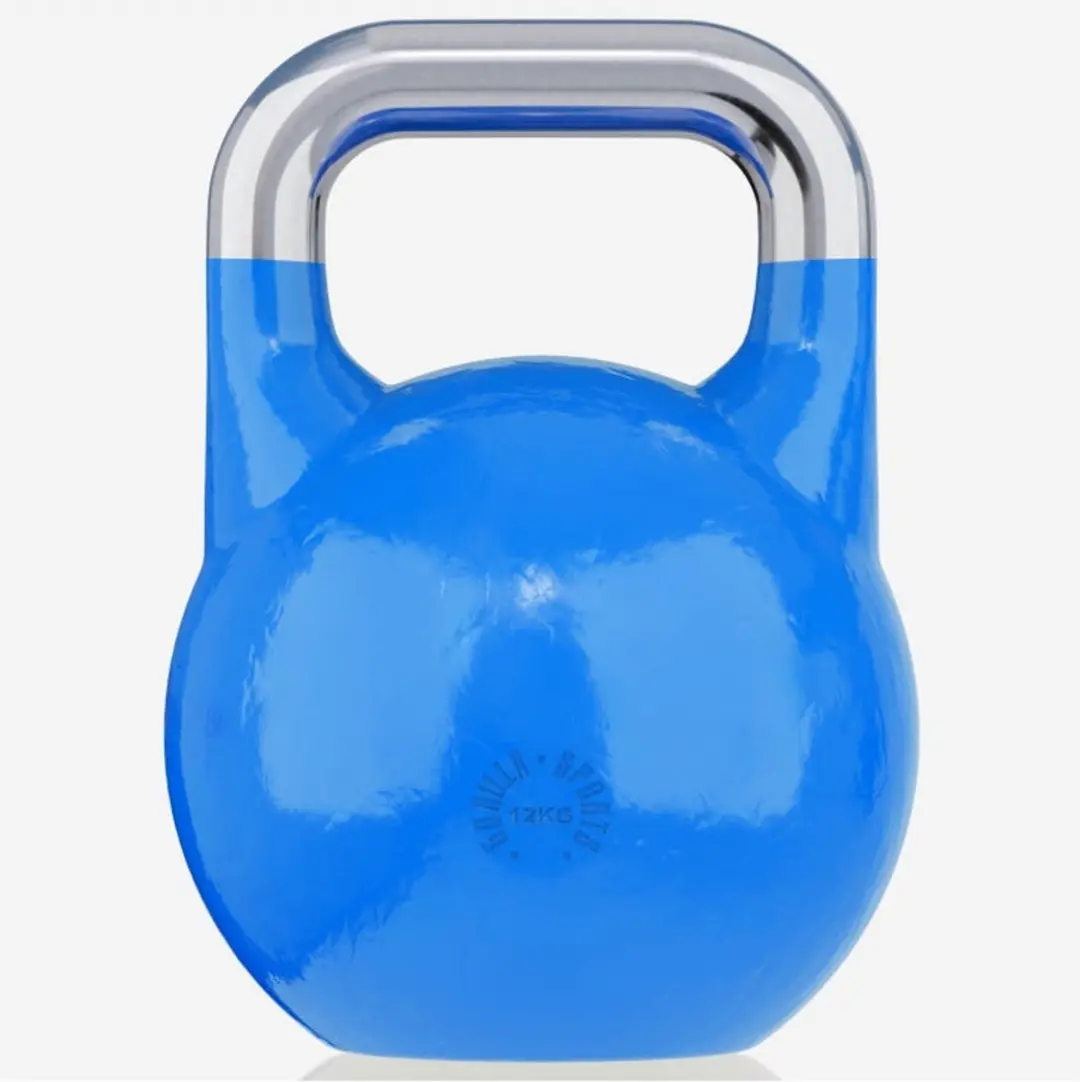 Gorilla Sports Kettlebell Competitie 12 kg - Staal - Blauw