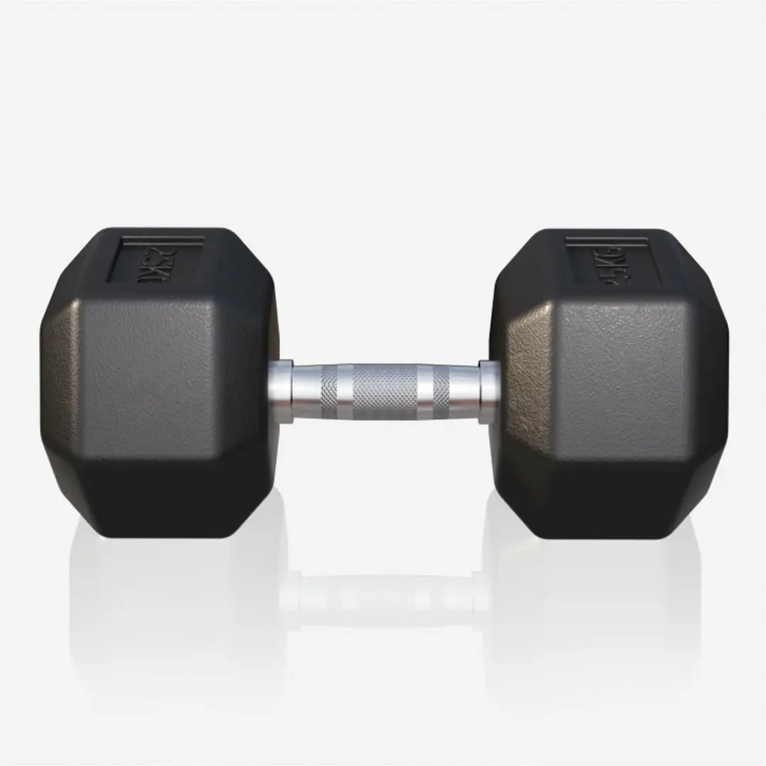 Gorilla Sports Dumbbell 25 kg - Gietijzer - Hexagon - Zwart