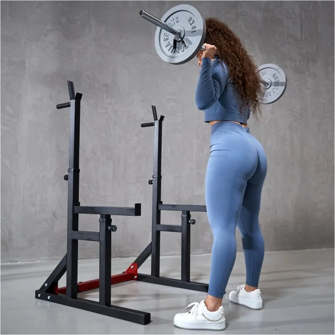Gorilla Sports Multi Squat Rack - Squatrek & Haltersteunen - Zwart
