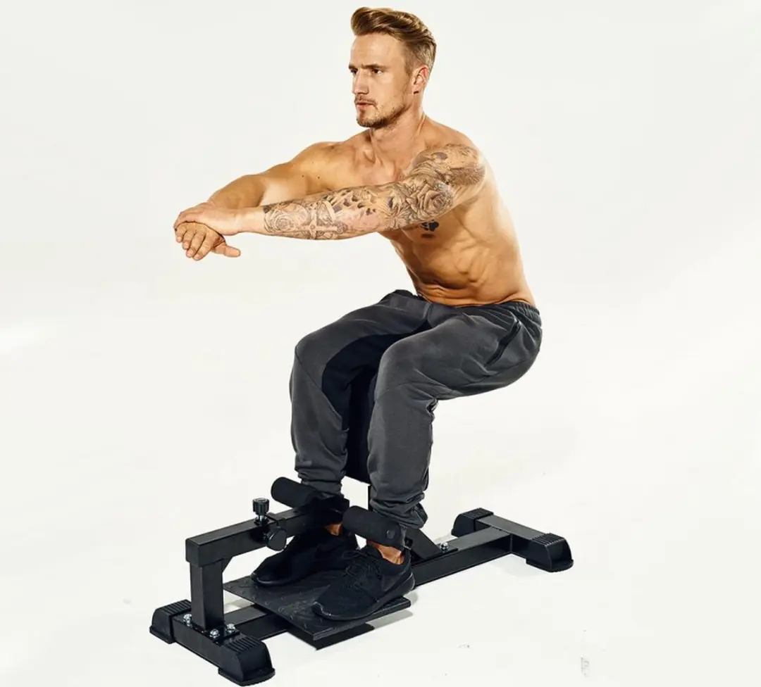 Gorilla Sports Sissy Squat Station - Verstelbaar - Zwart
