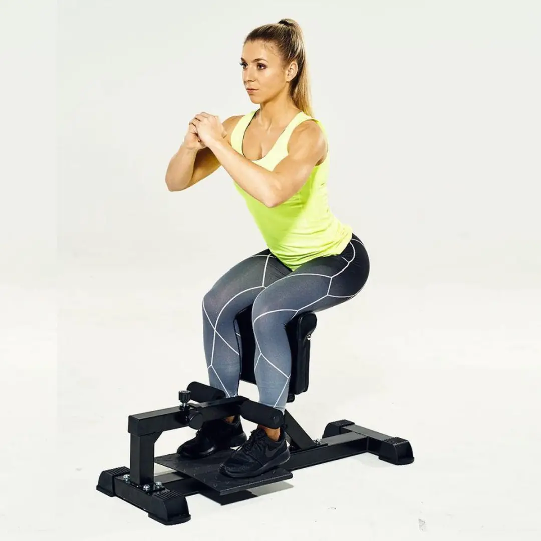 Gorilla Sports Sissy Squat Station - Verstelbaar - Zwart