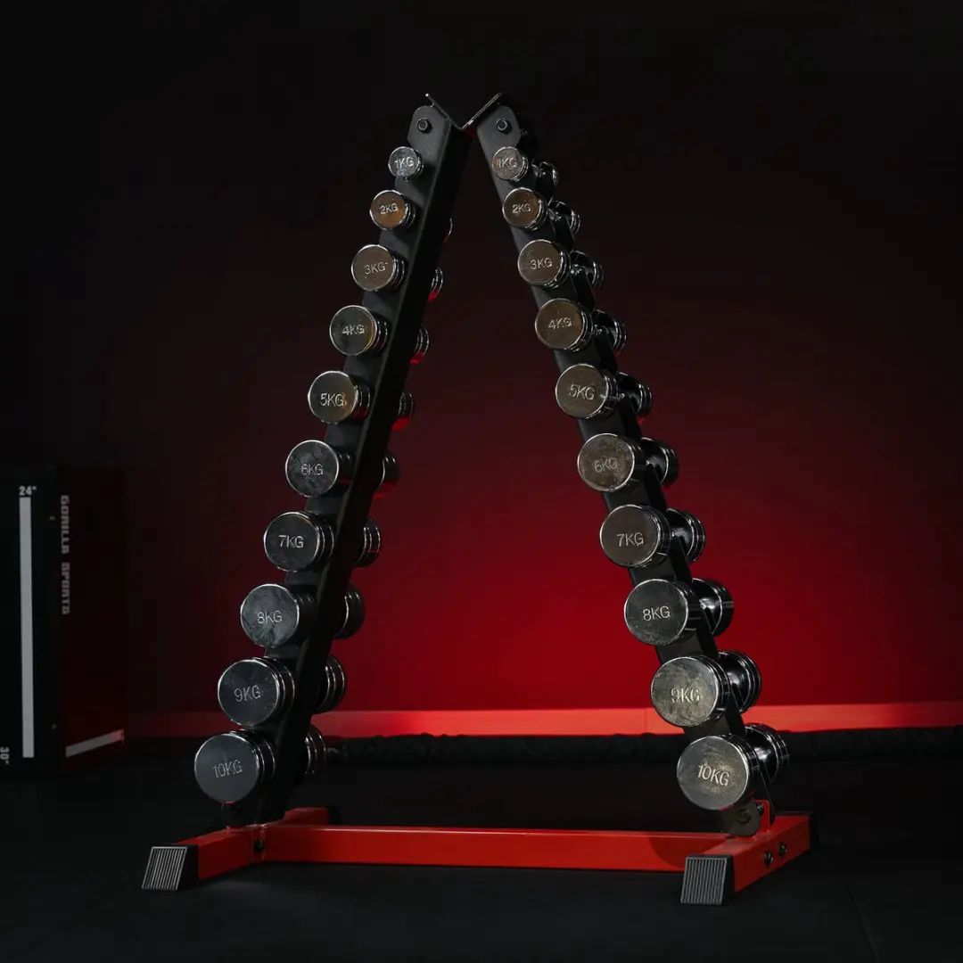 Gorilla Sports Dumbbellset 14kg - 2x7kg - Chroom