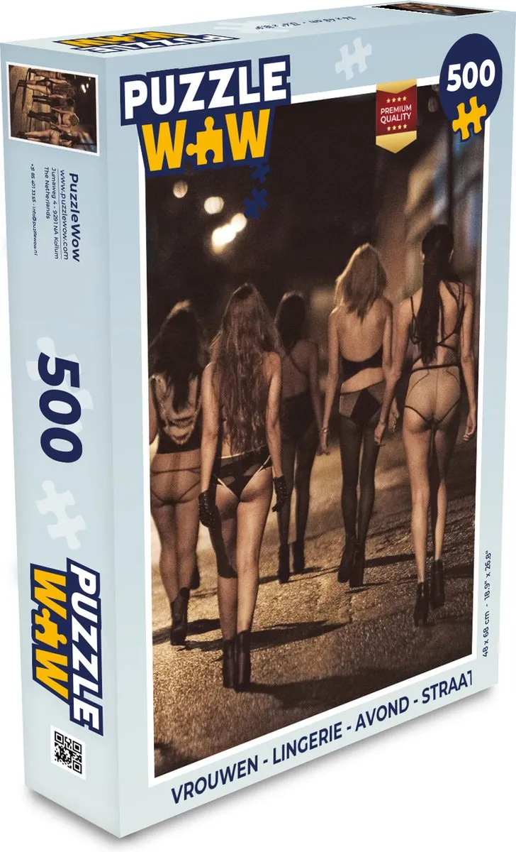PuzzleWow Lingerie Avond Straat Legpuzzel 500 Stuks