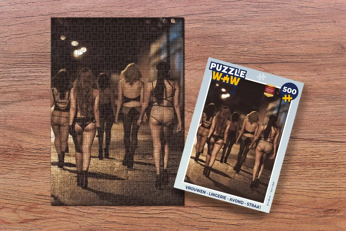 PuzzleWow Lingerie Avond Straat Legpuzzel 500 Stuks - Multicolor