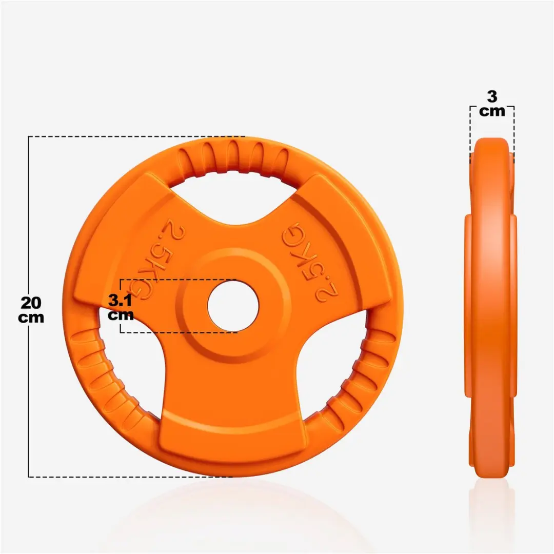 Gorilla Sports Halterschijf 2,5 kg - Gripper - Oranje