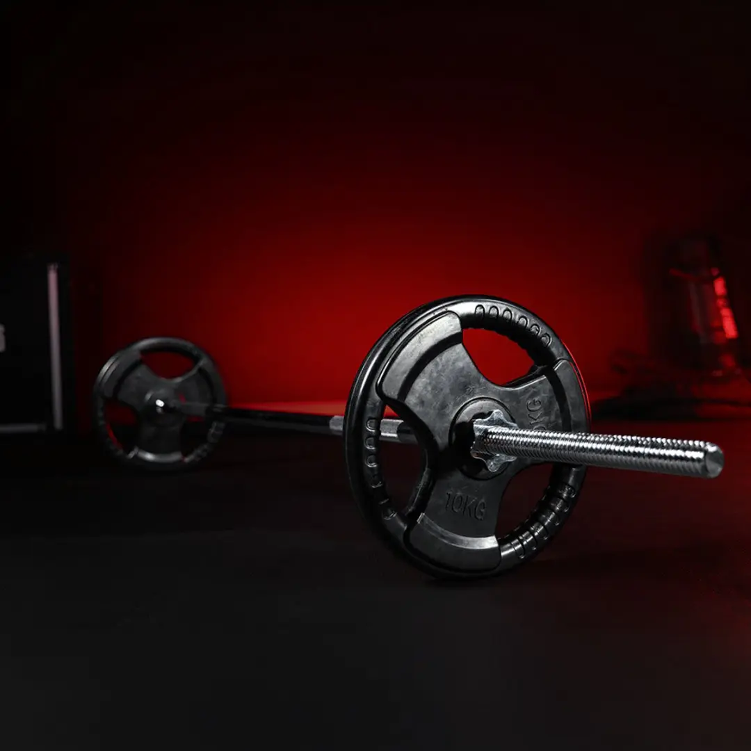 Gorilla Sports Halterschijf 10kg - Gripper Gietijzer - Zwart