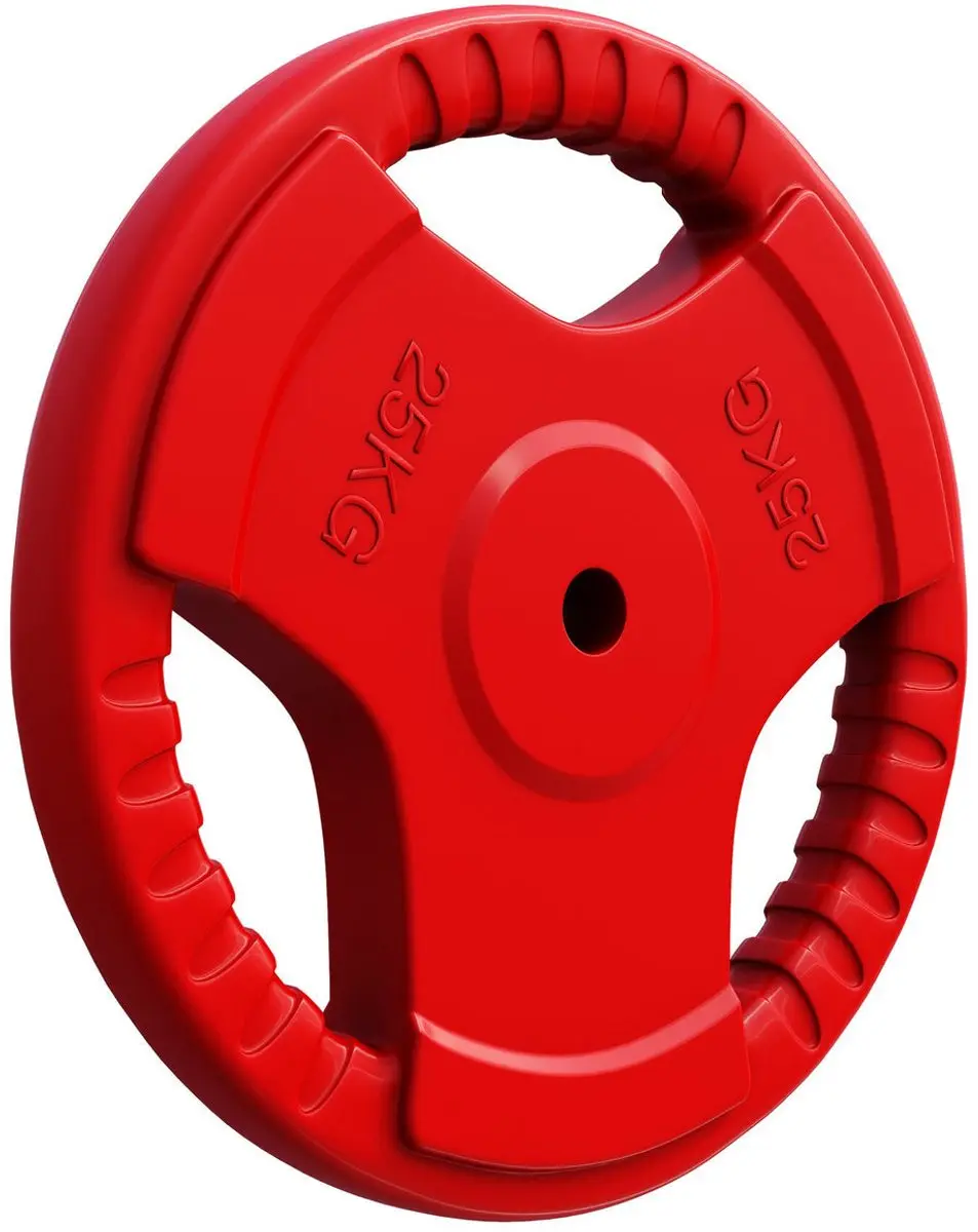 Gorilla Sports Halterschijf 25kg Gripper - Rood