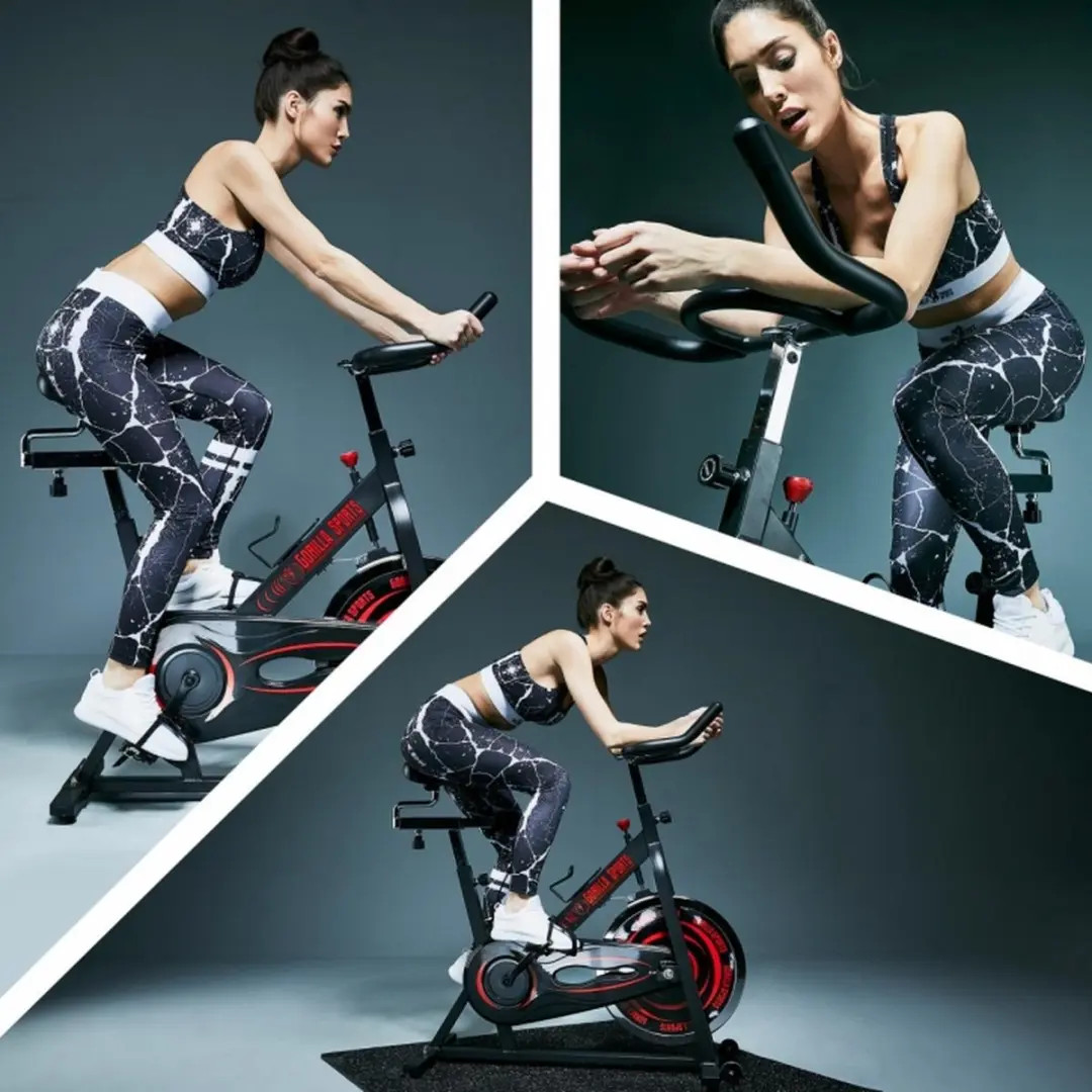 Gorilla Sports Indoor Cycling Bike - Zwart