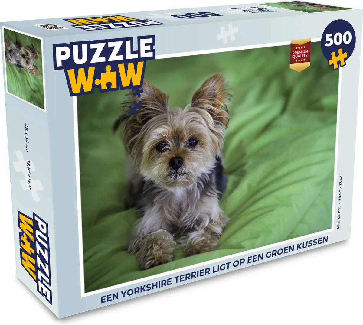 PuzzleWow Yorkshire Terrier Legpuzzel 500 Stuks - Multicolor