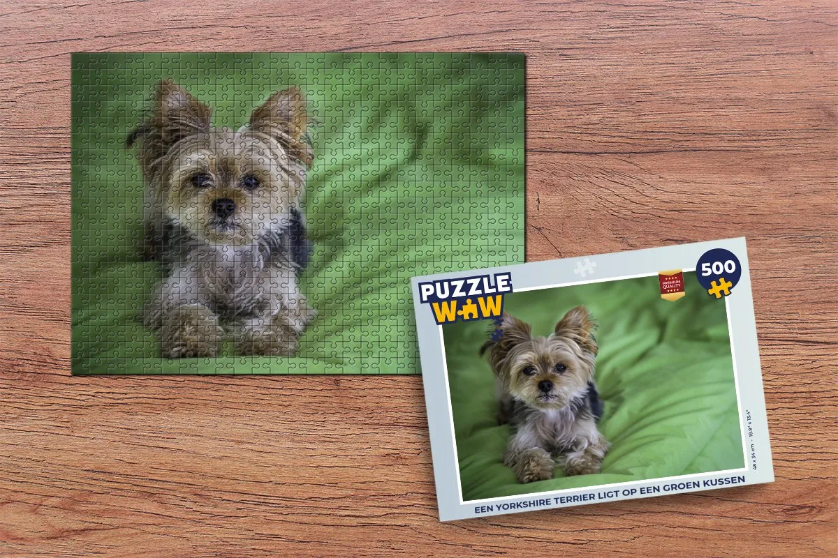 PuzzleWow Yorkshire Terrier Legpuzzel 500 Stuks - Multicolor