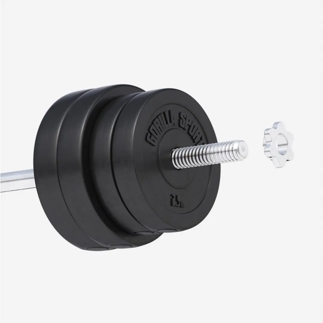 Gorilla Sports Halterschijven Bundel 30kg - 8 Stuks - 30mm - Zwart