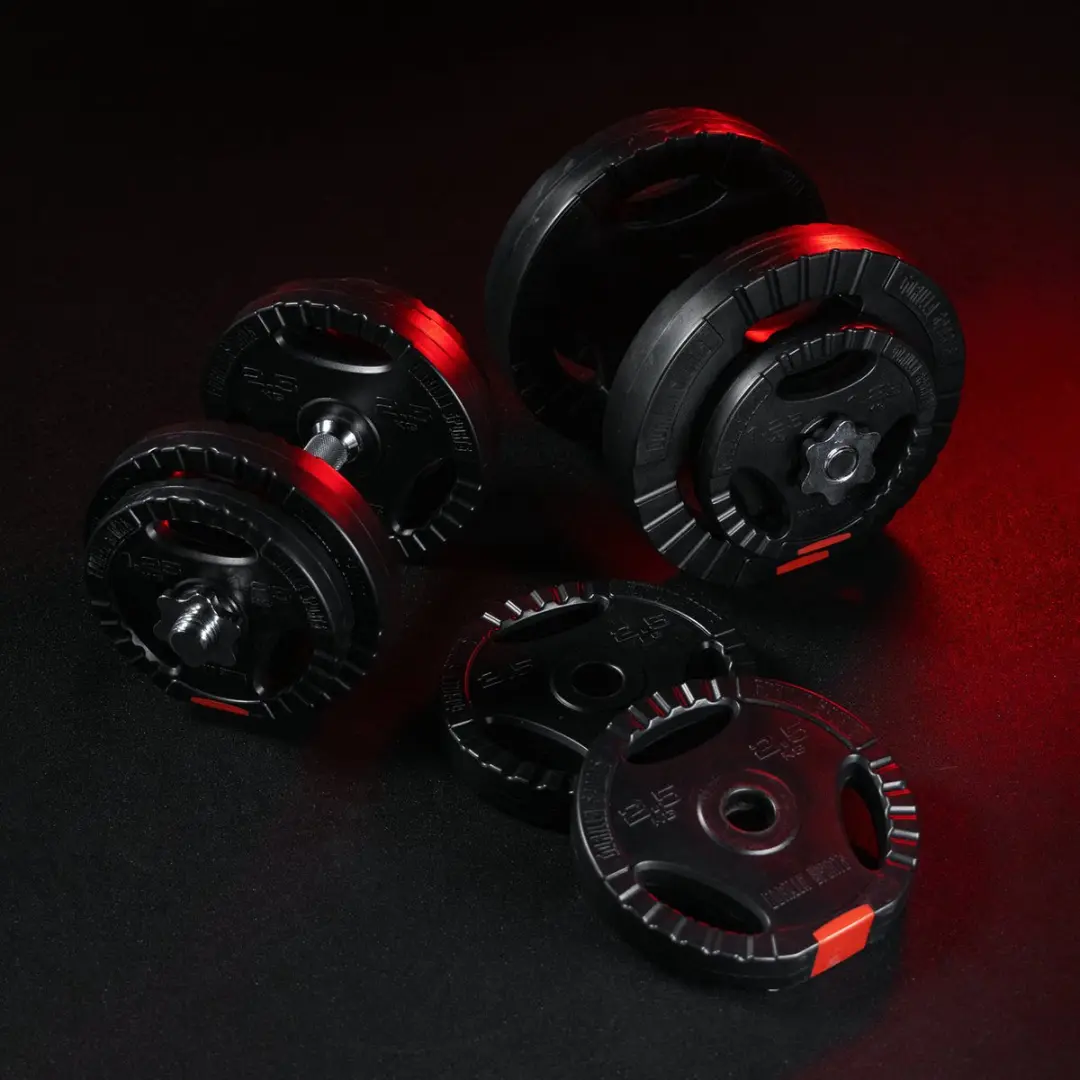 Gorilla Sports Dumbbellset 30kg - 16 Stuks - Zwart