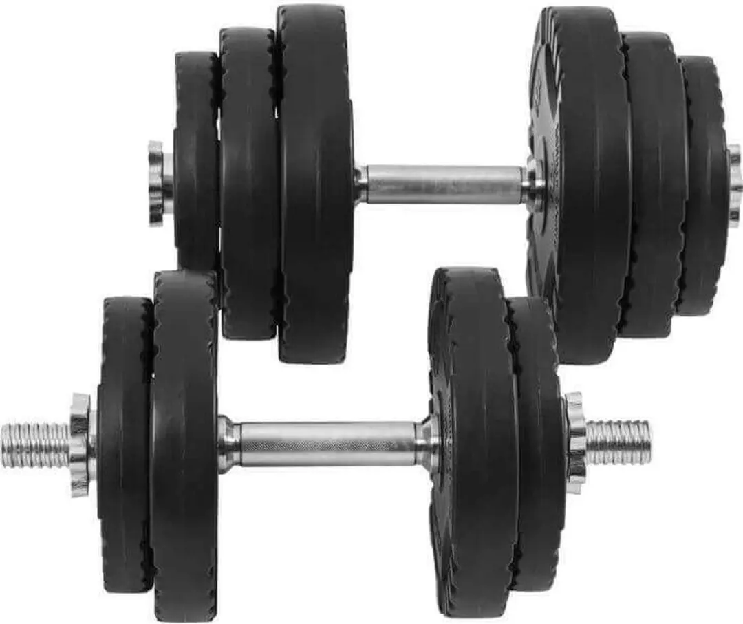 Gorilla Sports Dumbbellset 30kg - 16 Stuks - Zwart