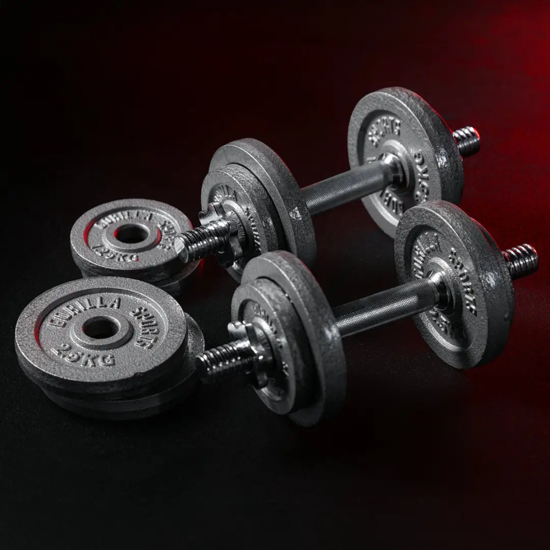 Gorilla Sports Dumbbellset Gietijzer 27.5 kg - 18-delig