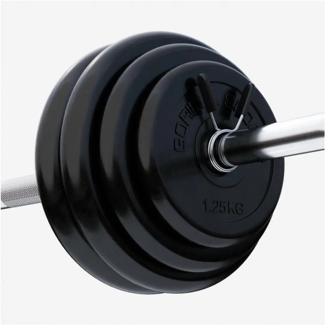 Gorilla Sports Halterschijven Set 27,5kg - 8 Stuks - 30mm - Zwart