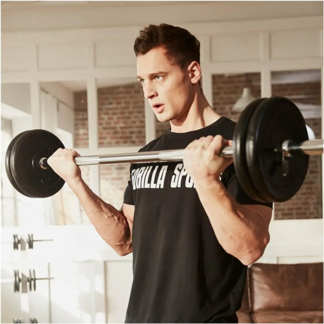 Gorilla Sports Halterschijven Set 27,5kg - 8 Stuks - 30mm - Zwart