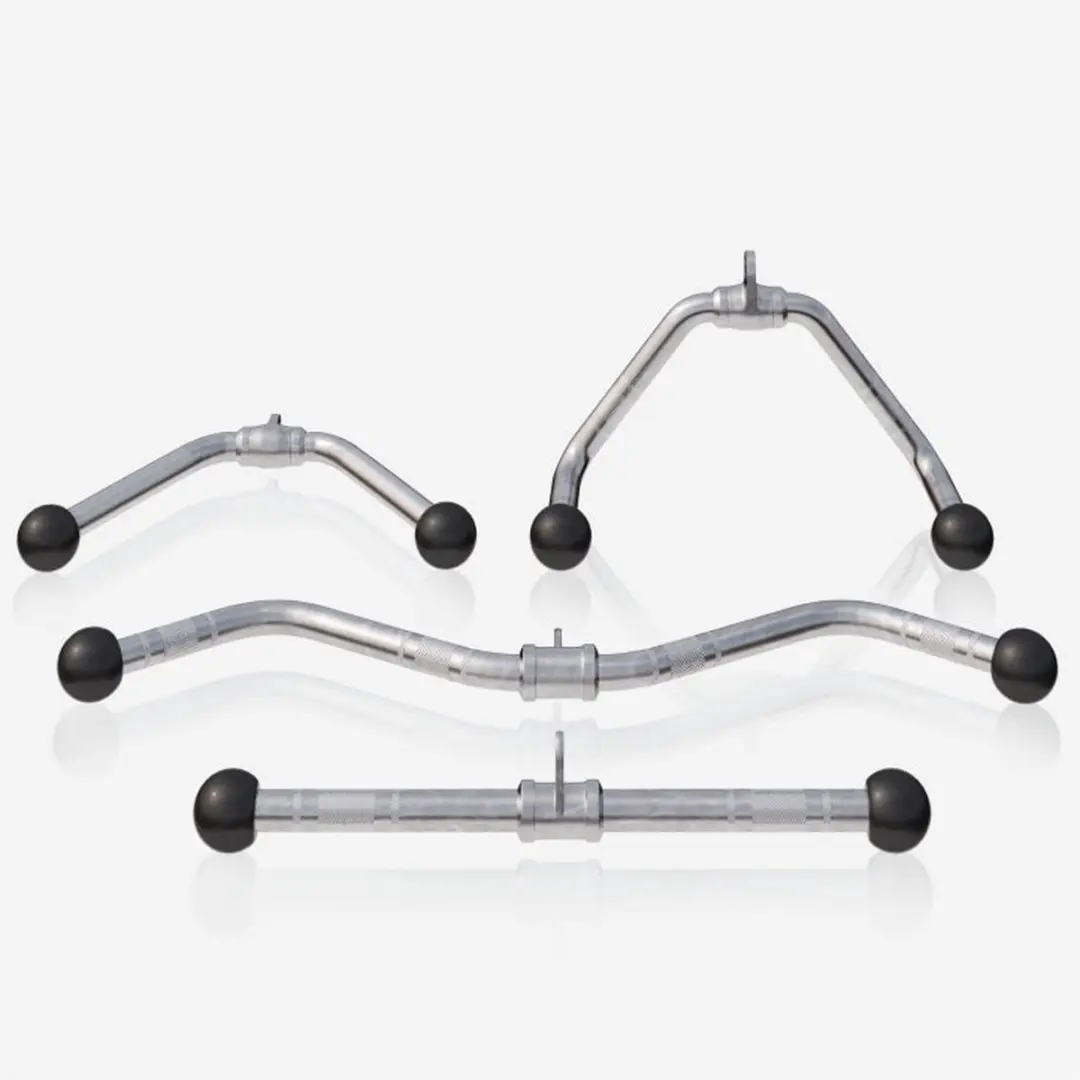 Gorilla Sports Trainingsgrepen Set 4-delig - Lat Bar - Chroom