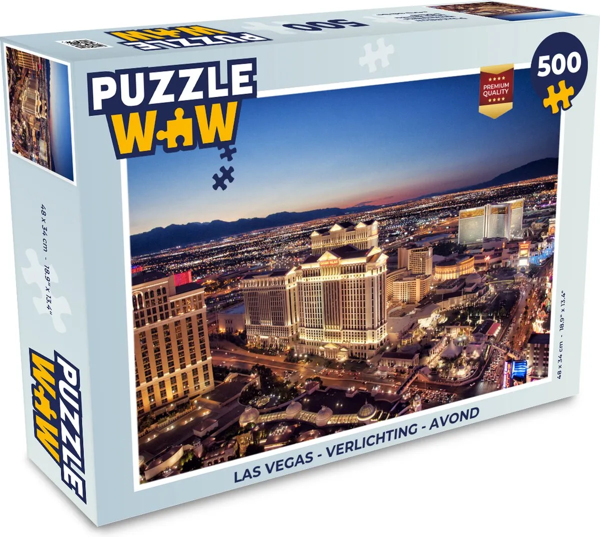 PuzzleWow Las Vegas Puzzel 500 Stuks