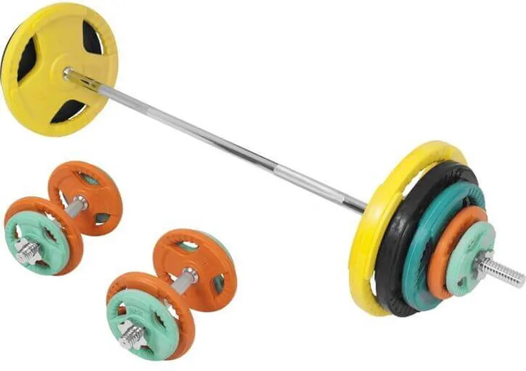 Gorilla Sports Halterset 100kg - Gripper Gietijzer - 26 Stuks