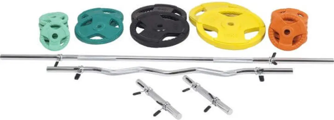Gorilla Sports Halterset 108kg - Gietijzer 30mm - 30 Stuks
