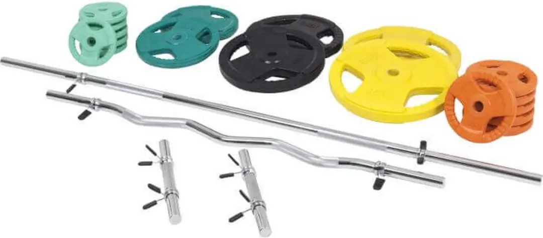 Gorilla Sports Halterset 108kg - Gietijzer 30mm - 30 Stuks