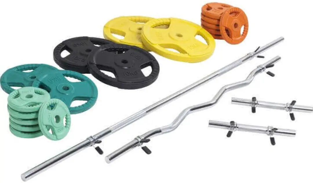 Gorilla Sports Halterset 108kg - Gietijzer 30mm - 30 Stuks