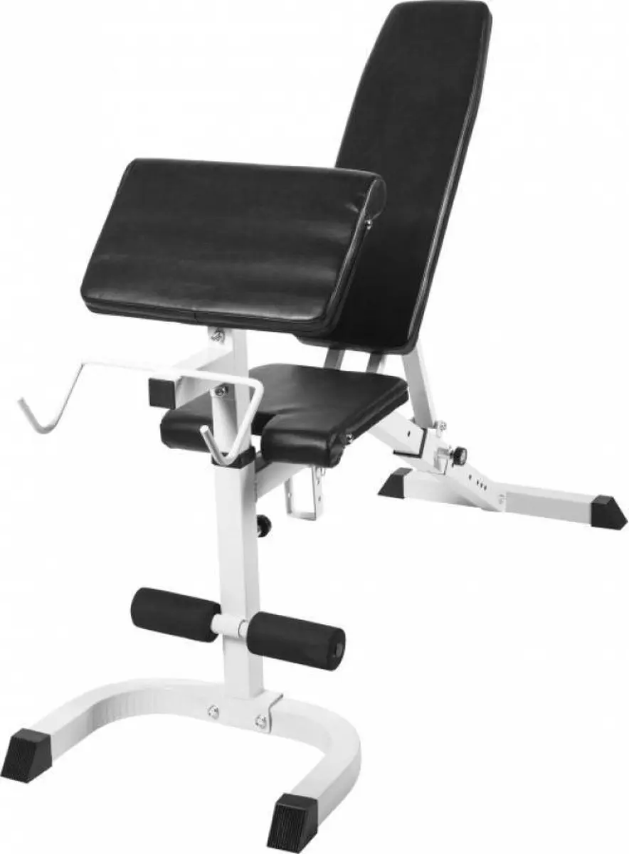 Gorilla Sports Fitnessbank Wit - Verstelbaar tot 250kg