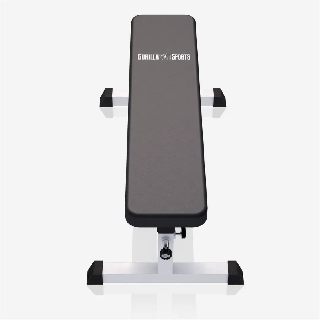 Gorilla Sports Vlakke Halterbank 200kg - 30mm - Wit