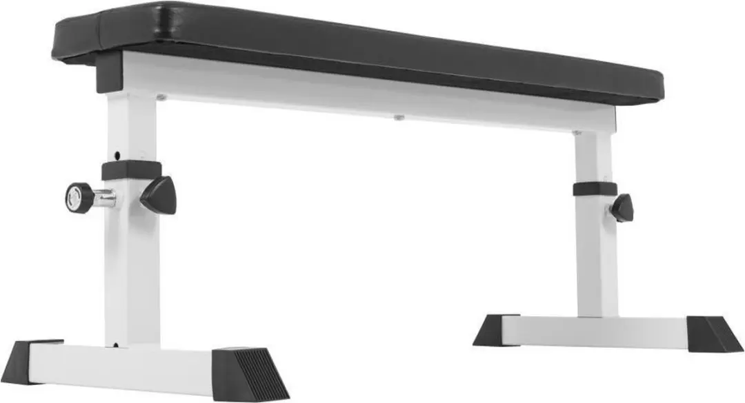 Gorilla Sports Vlakke Halterbank 200kg - 30mm - Wit