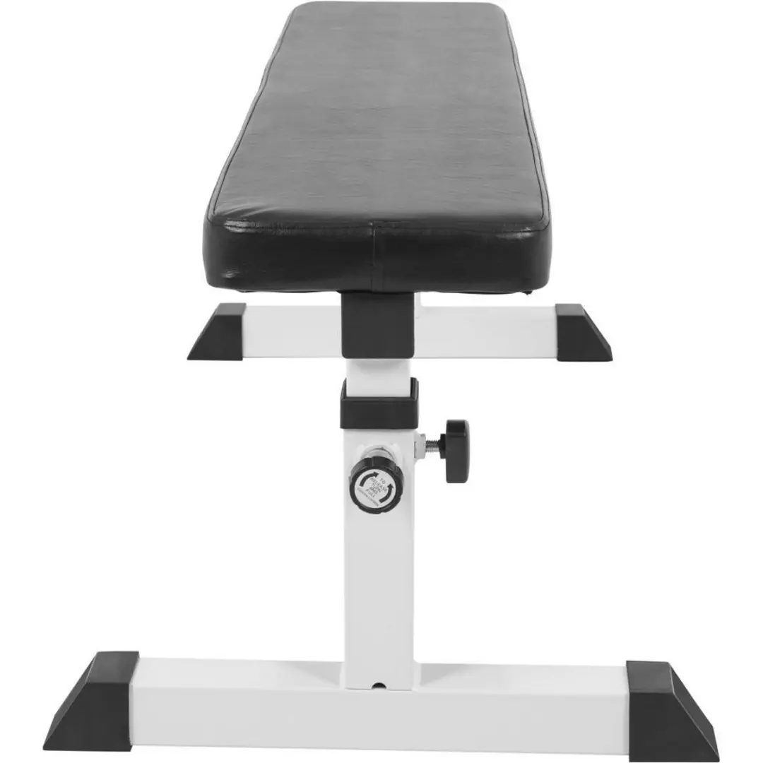 Gorilla Sports Vlakke Halterbank 200kg - 30mm - Wit
