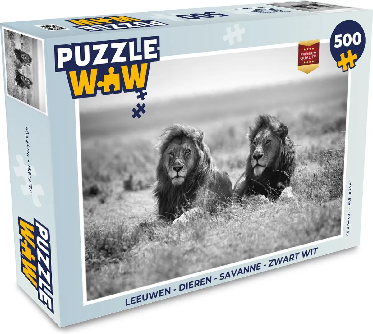PuzzleWow Leeuwen Savanne Legpuzzel 500 Stuks