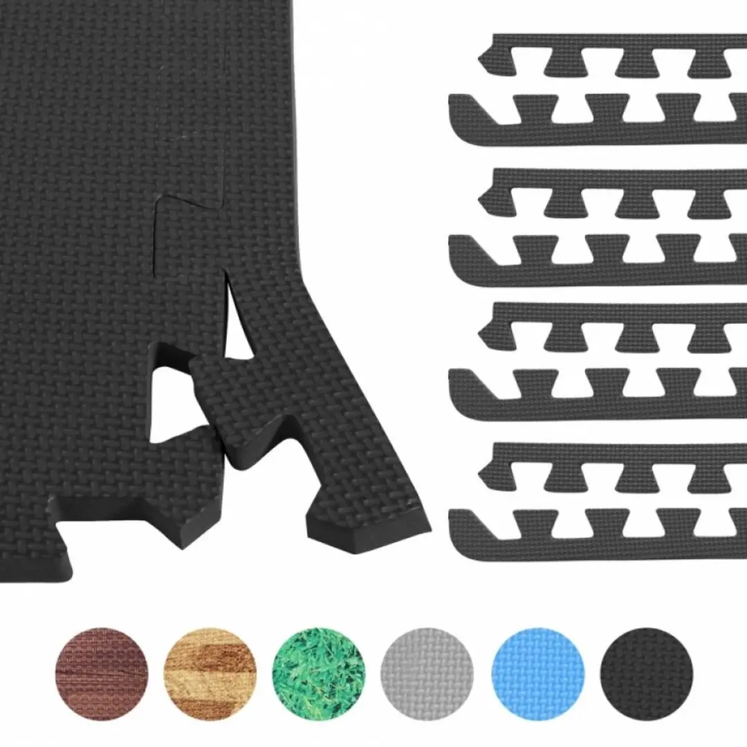 Gorilla Sports Beschermingsmat Eindstukken Zwart - 8 Stuks