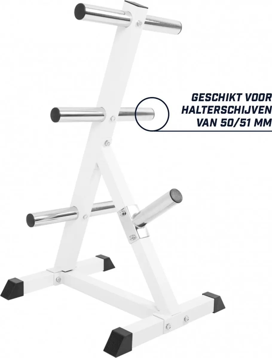 Gorilla Sports Schijvenstandaard 50mm - Wit