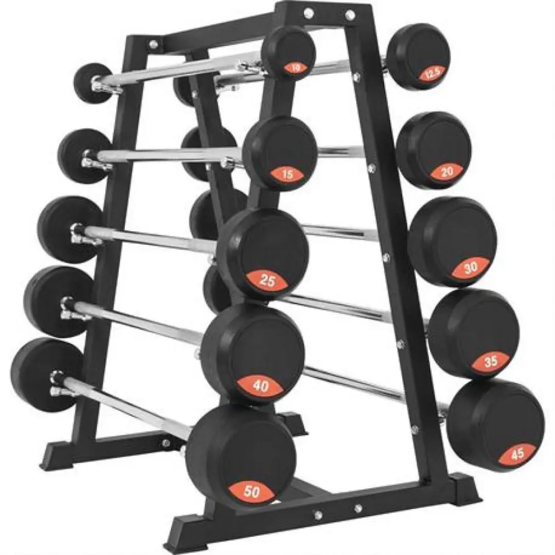 Gorilla Sports Halterrek voor vaste stangen - Rubber - Zwart