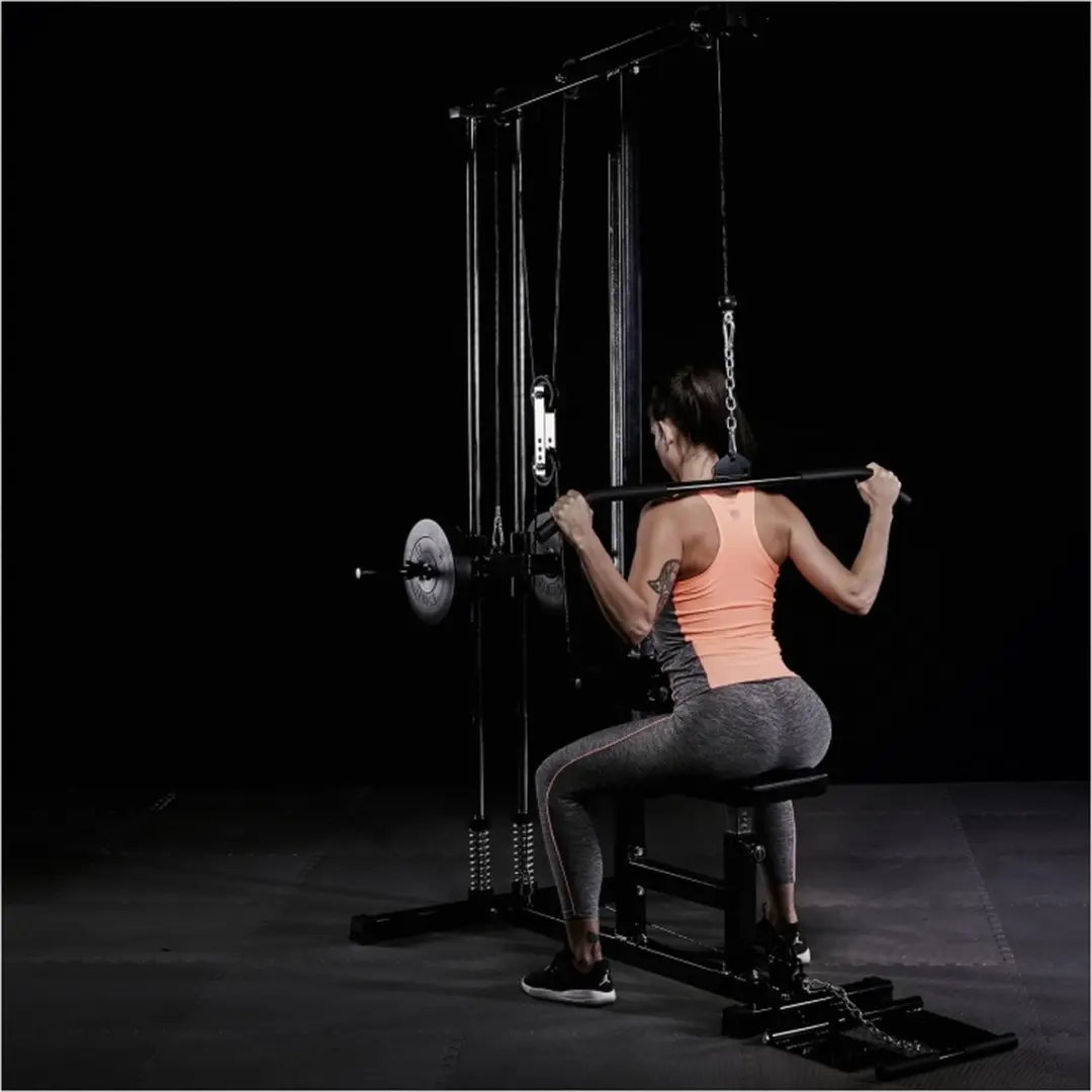 Gorilla Sports Lat Pulley Machine - 300kg - Zwart