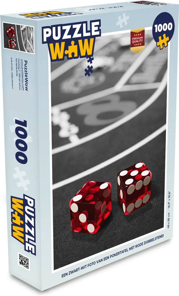 PuzzleWow Pokertafel Legpuzzel 1000 Stuks