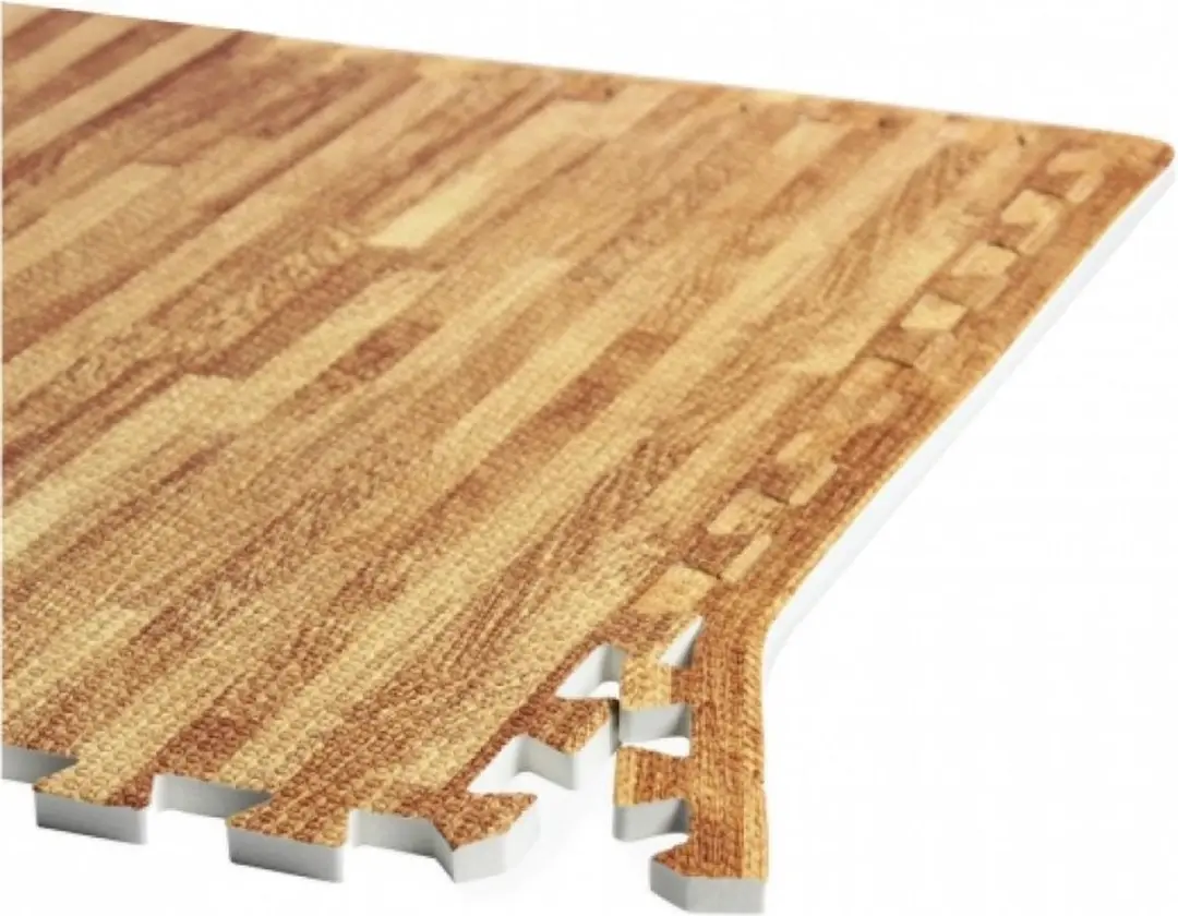 Gorilla Sports Puzzelmat 8 Eindstukken - Licht Hout